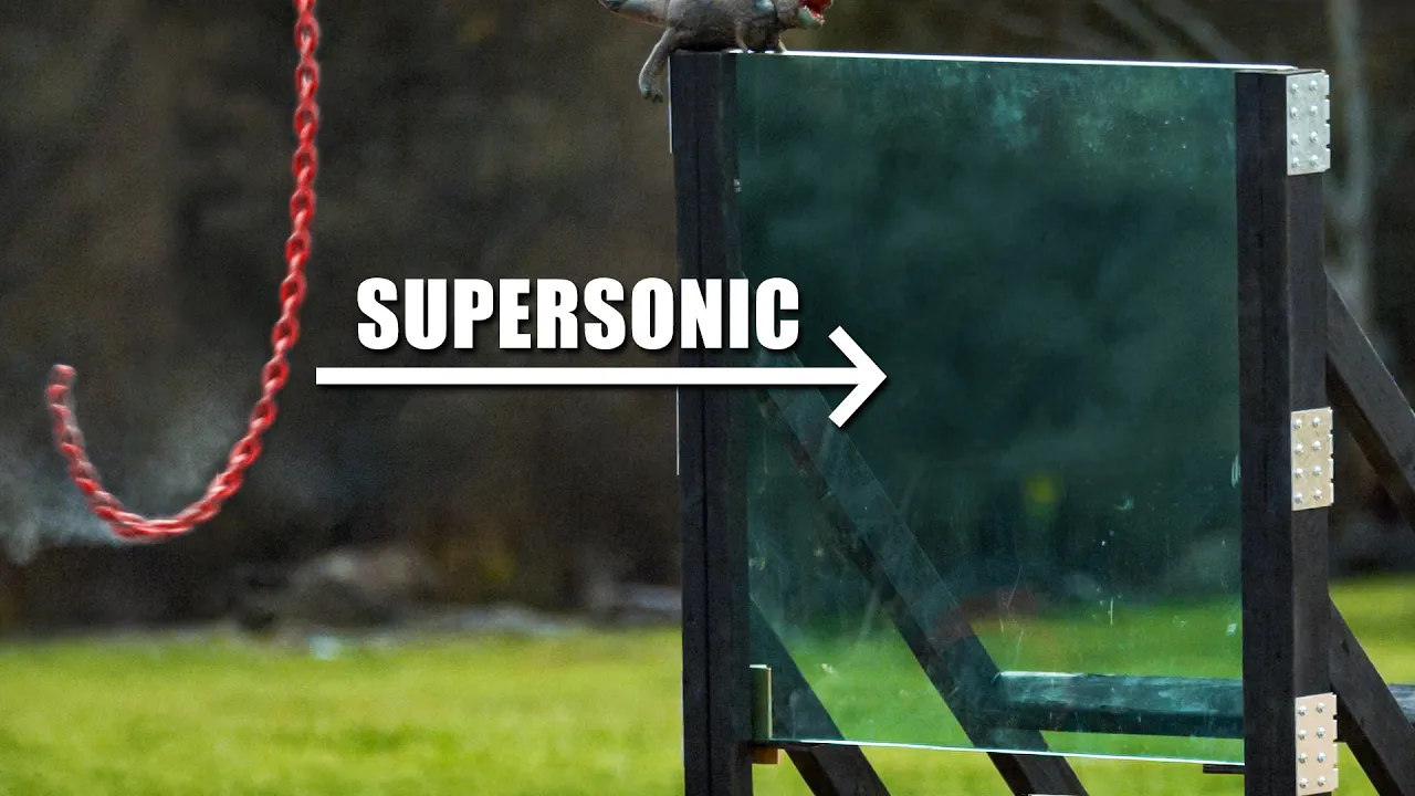 Giant Chain Whip Vs Bulletproof Glass