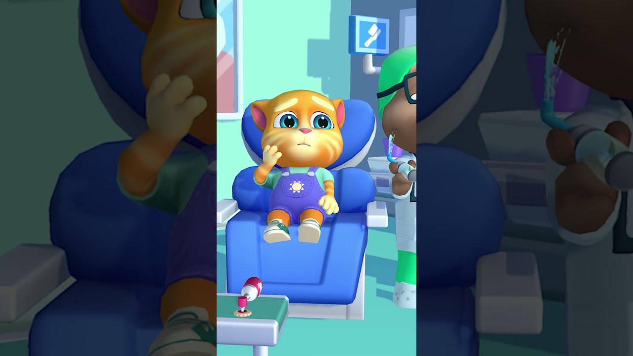 Ginger's Scared of the Dentist 😳🦷💥 #MyTalkingTomFriends2