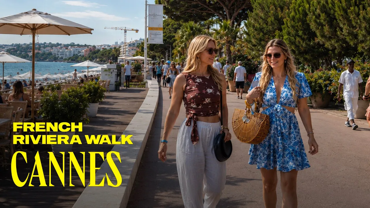Glamorous Cannes, France Walking Tour 4K