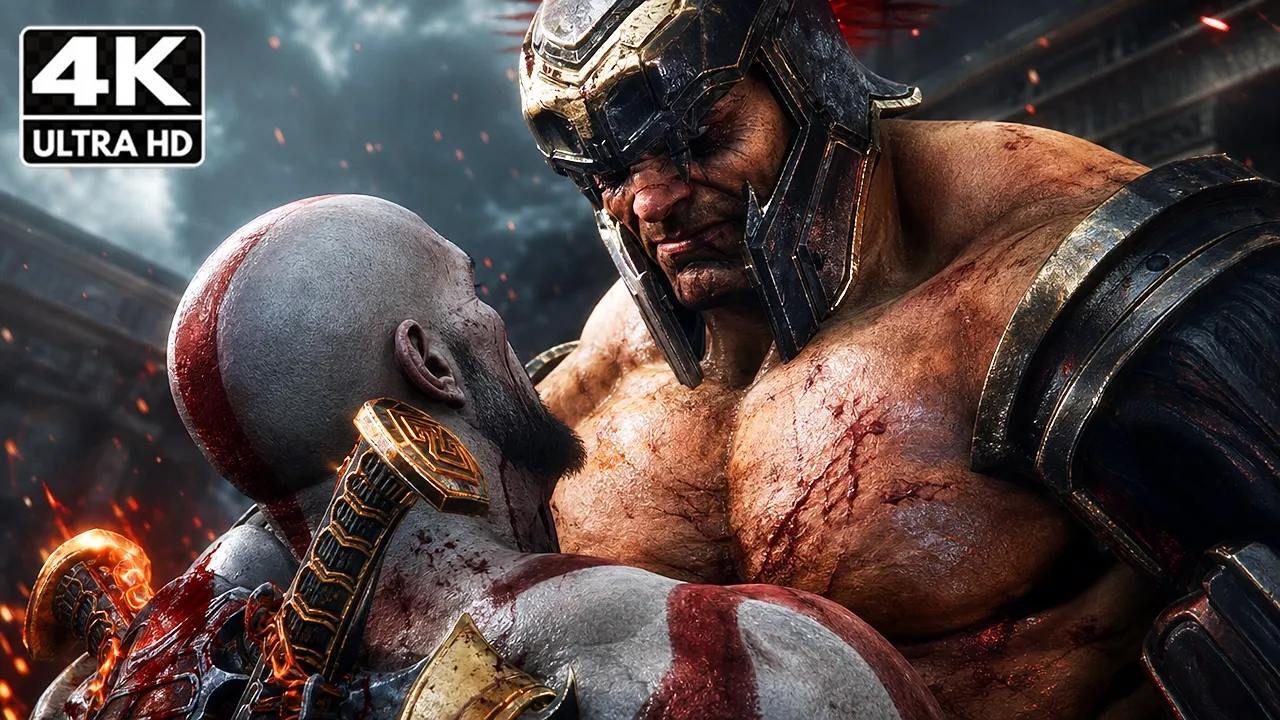 GOD OF WAR 3 REMASTERED – Kratos vs Hercules BRUTAL Boss Fight | CHAOS MODE [PS5 Pro]