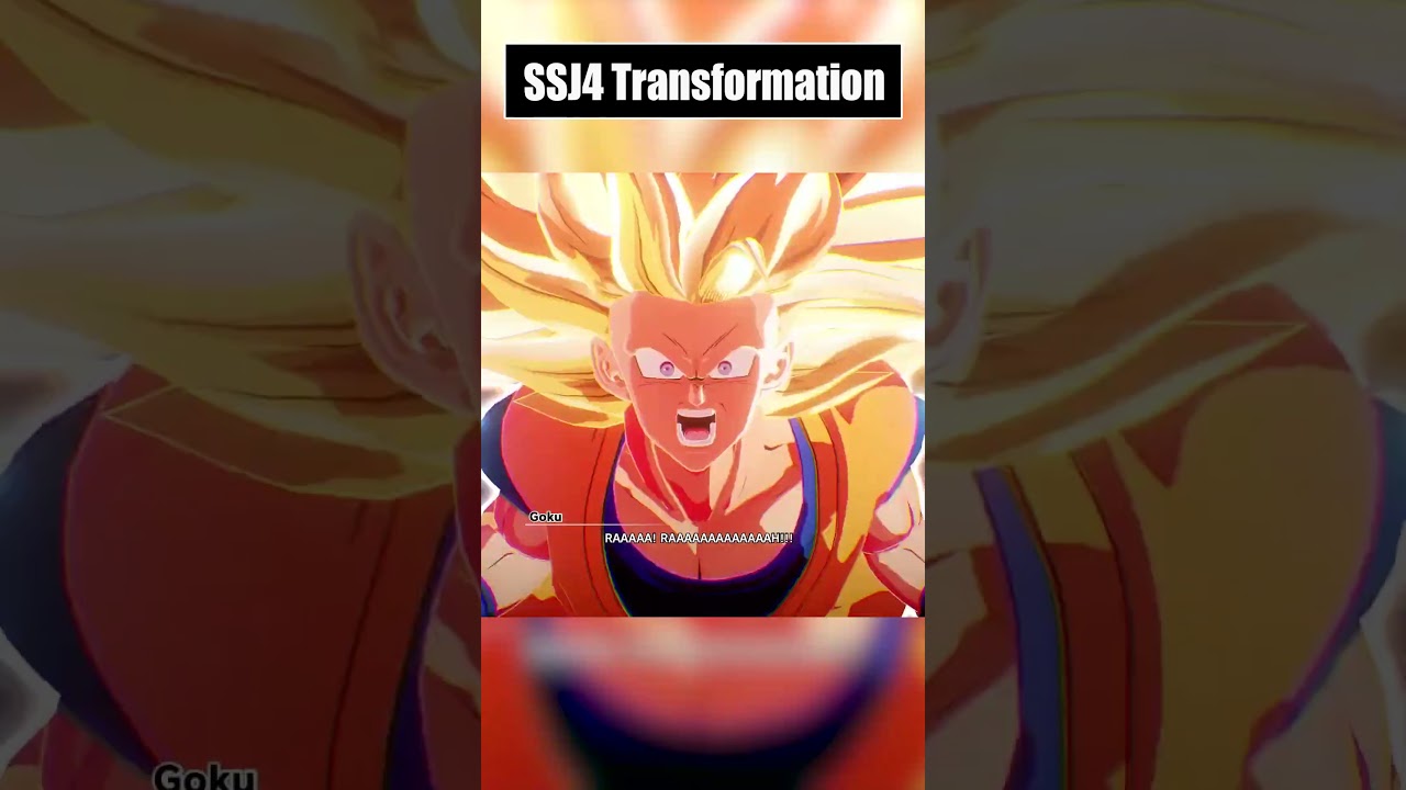 Goku Super Saiyan 4 Transformation DAIMA #dragonball #games #anime #fyp #gameplay #foryou #goku