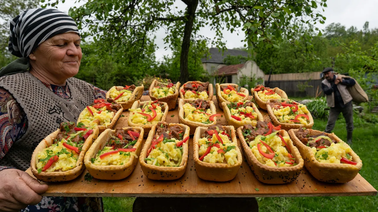 Golden Bread Boats with Savory Filling – Meat and Potato Bread Boats 🌶