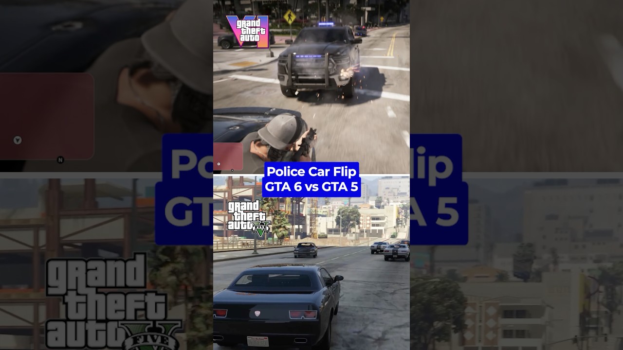GTA 6 vs GTA 5 Police Car Flip