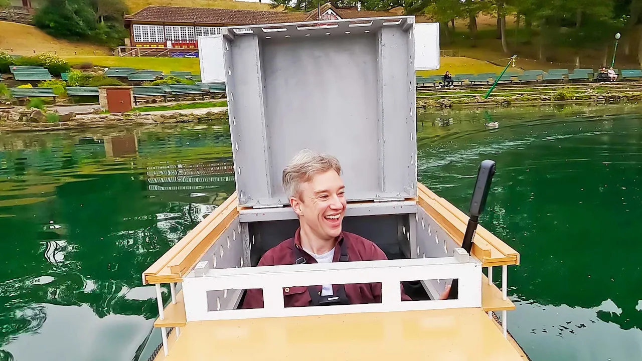 Hello from inside a tiny boat.