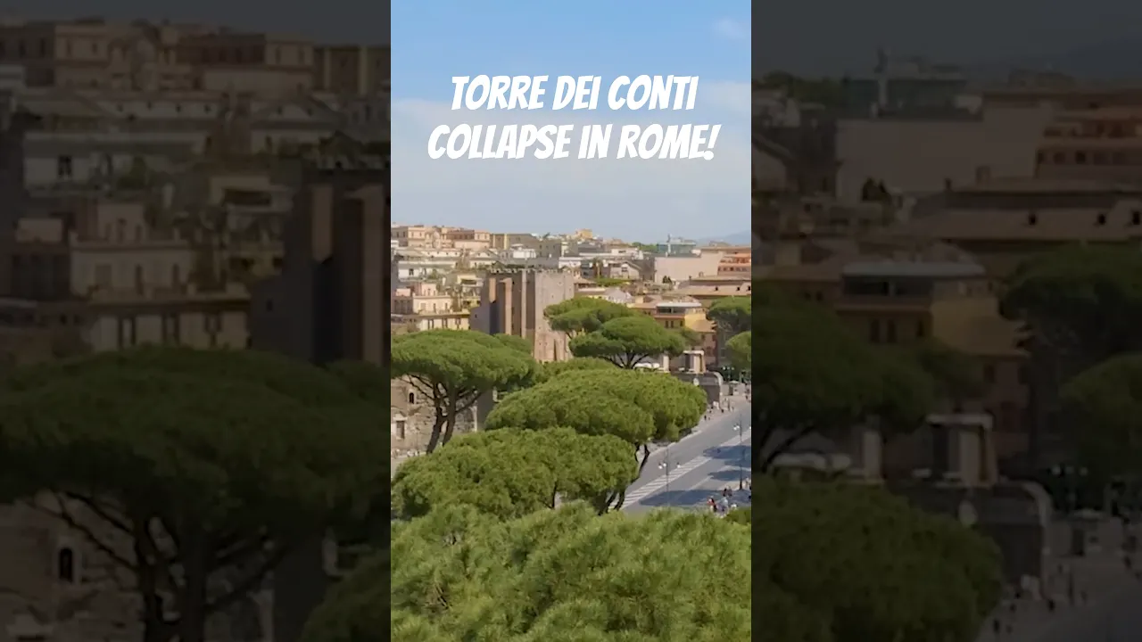 Historic Tower Collapses in Rome 🇮🇹 | Torre dei Conti