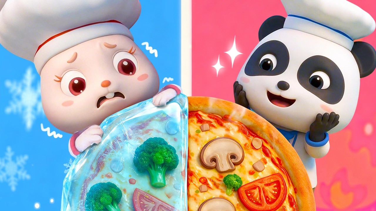 Hot VS Cold Challenge | Good Habits Song | Opposites Song | Kids Songs | BabyBus