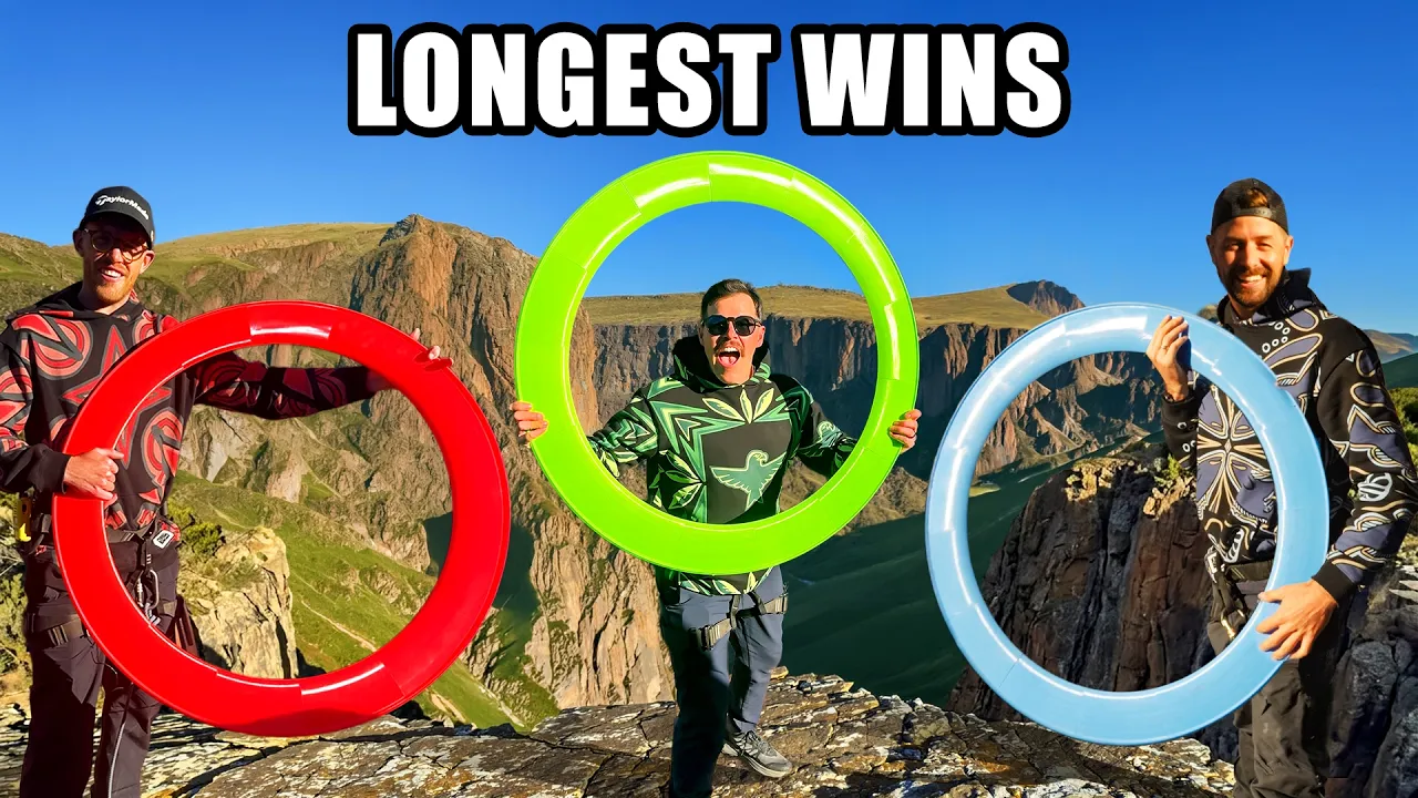 How Far Will Our GIANT Frisbees Fly?