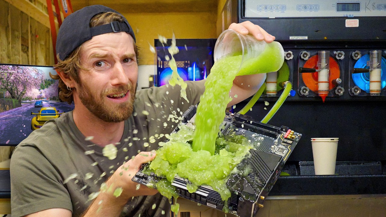 I Cooled my PC with a SLUSHIE MACHINE