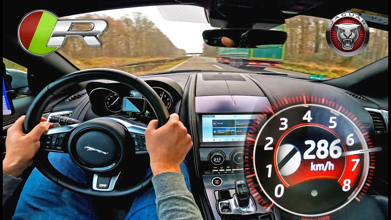JAGUAR F TYPE R AWD is V8 GLORY on the AUTOBAHN!!