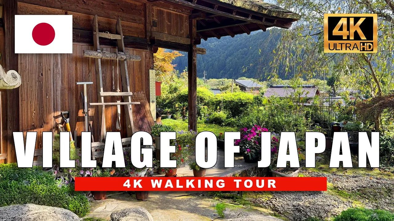 Japans Most Beautiful Village - I can't believe this is REAL! 4K Relaxing Japan Walk - 4K HDR 60fps