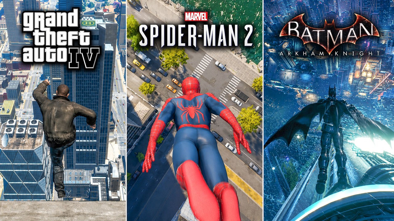 Jumping From the Highest Points in 25 Different Games