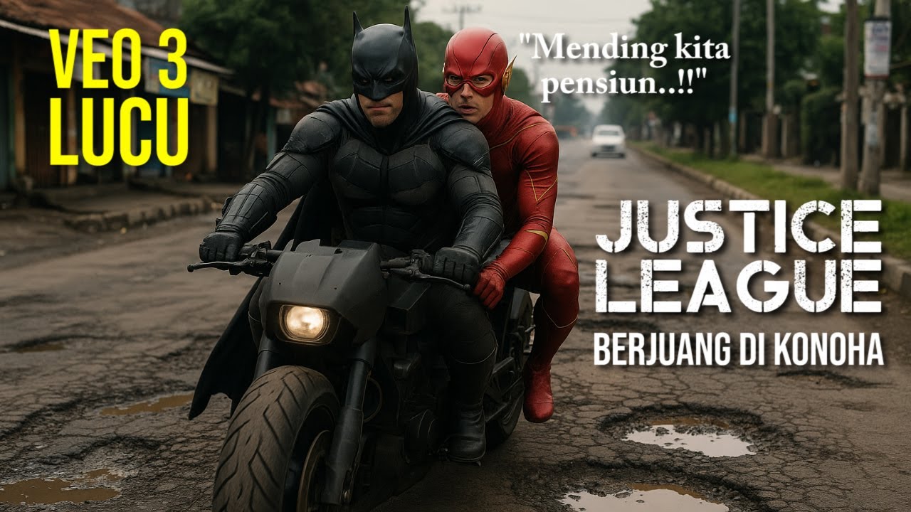 Justice League Berjuang di Konoha | Video Veo 3 Lucu