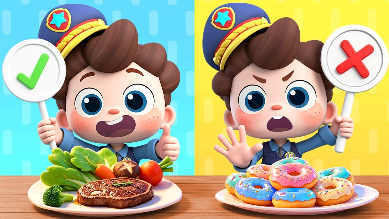 Kids Learn to Properly Choose Healthy Food for Energy | Healthy Eating | Kids Songs | BabyBus