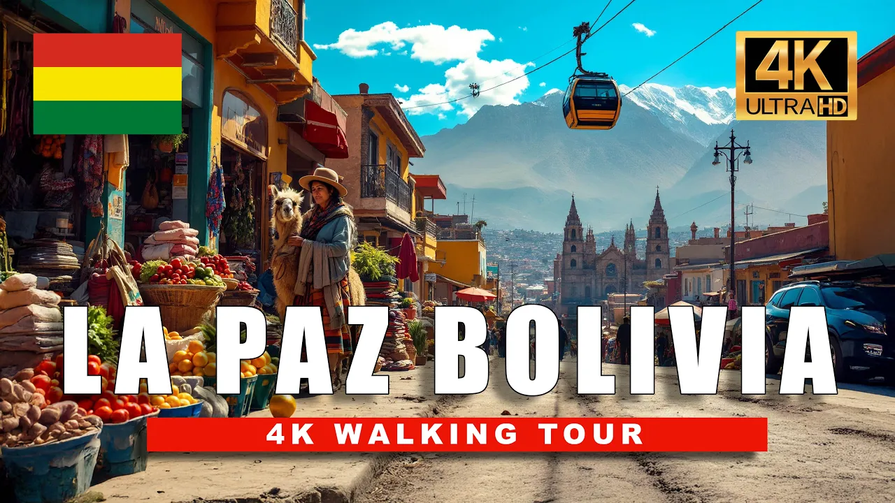 🇧🇴 La Paz, Bolivia 4K Walking Tour | Exploring the World’s Highest Capital City