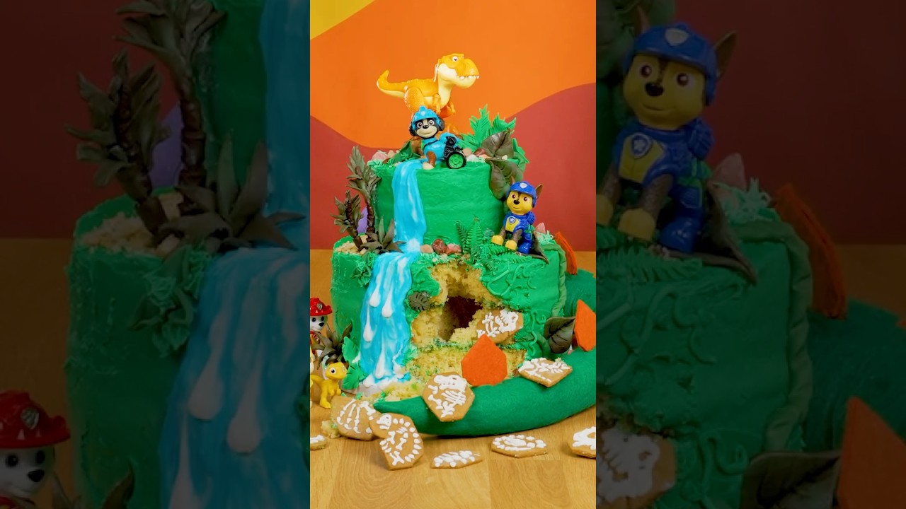 Let's make a dino cake with PAW Patrol!