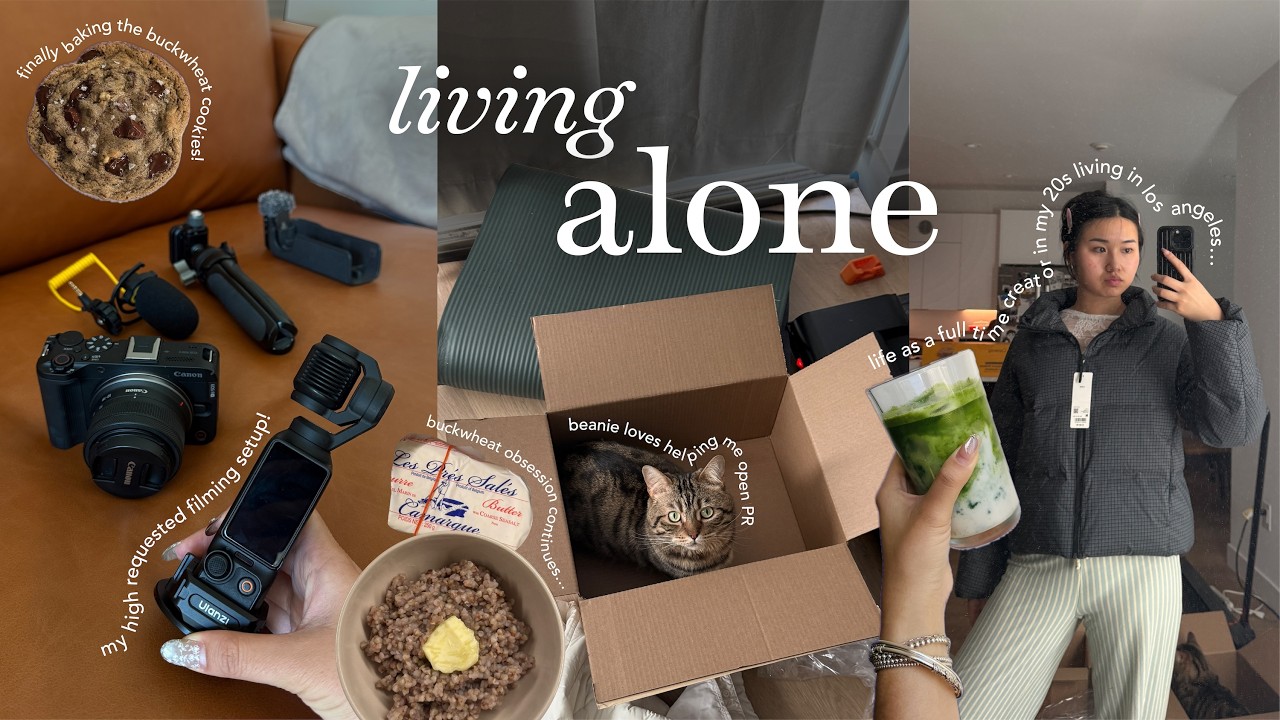 life as a full-time creator 🍵🧸 | my filming setup, PR unboxing & try-on haul!
