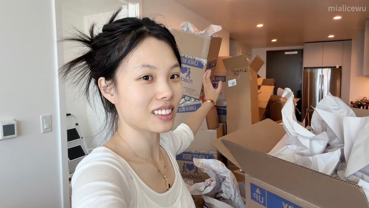 ✨Living Alone Diareis | unpack after moving, having lunch, working while eating, & clearing up rooms