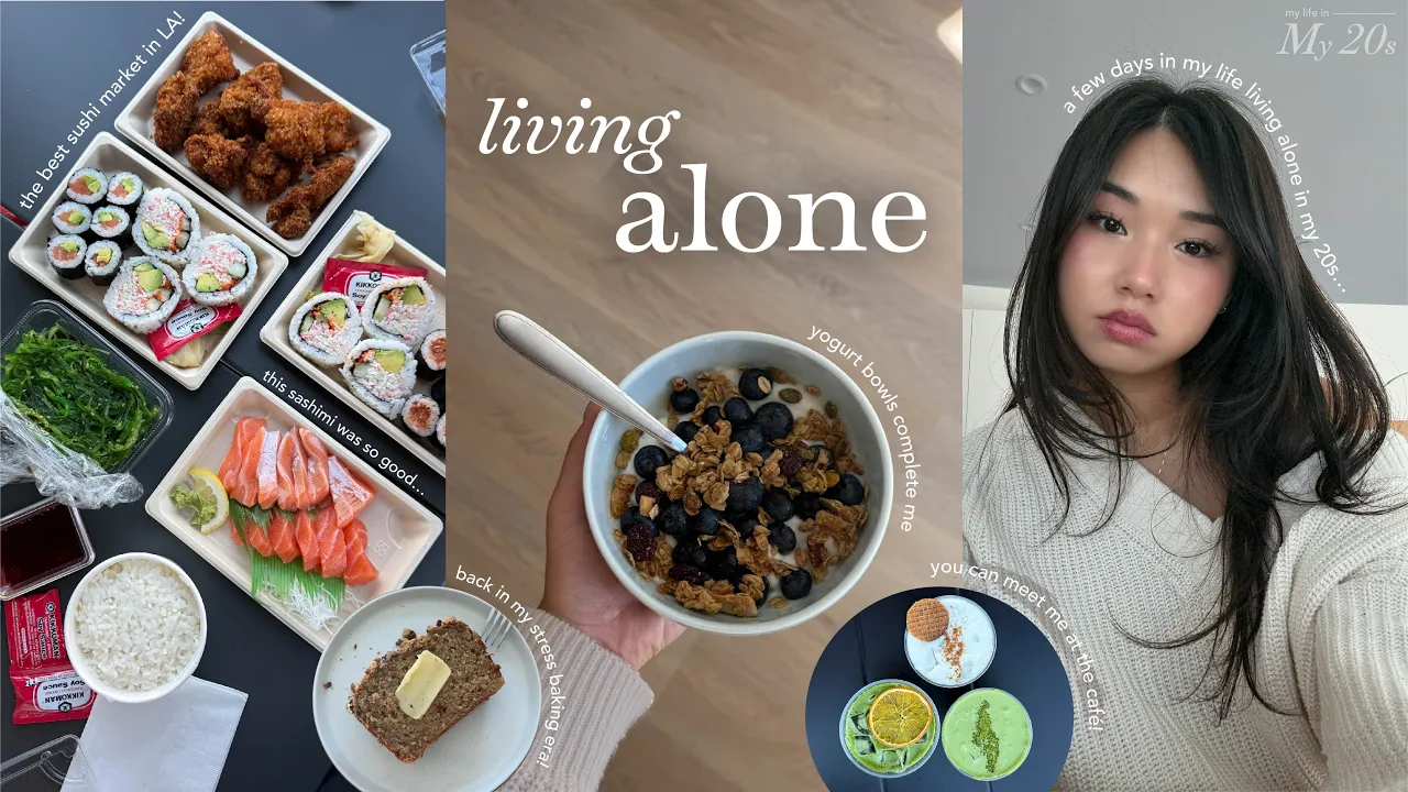 living alone diaries ೀ⋆˚｡🍞 | Baking with Julia, matcha & salt bread w/ the girls & yeel popup!