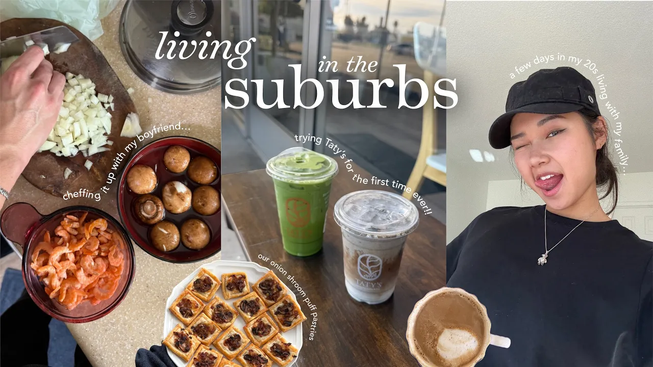 living in the suburbs with a boy... 🍵🥐 | cooking with him, trying OC matcha & family time!