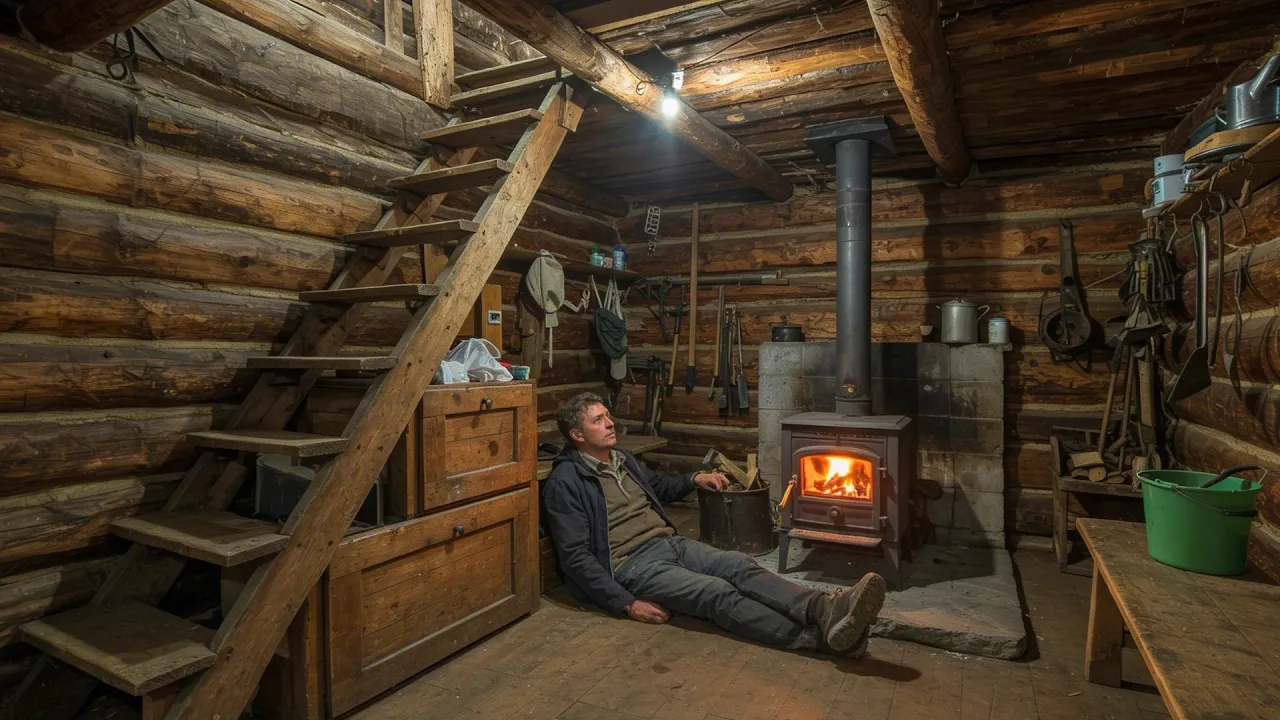 Man Builds SECRET Cabin to Survive Alone in the Wild | by ‪@luxonbushcraft‬
