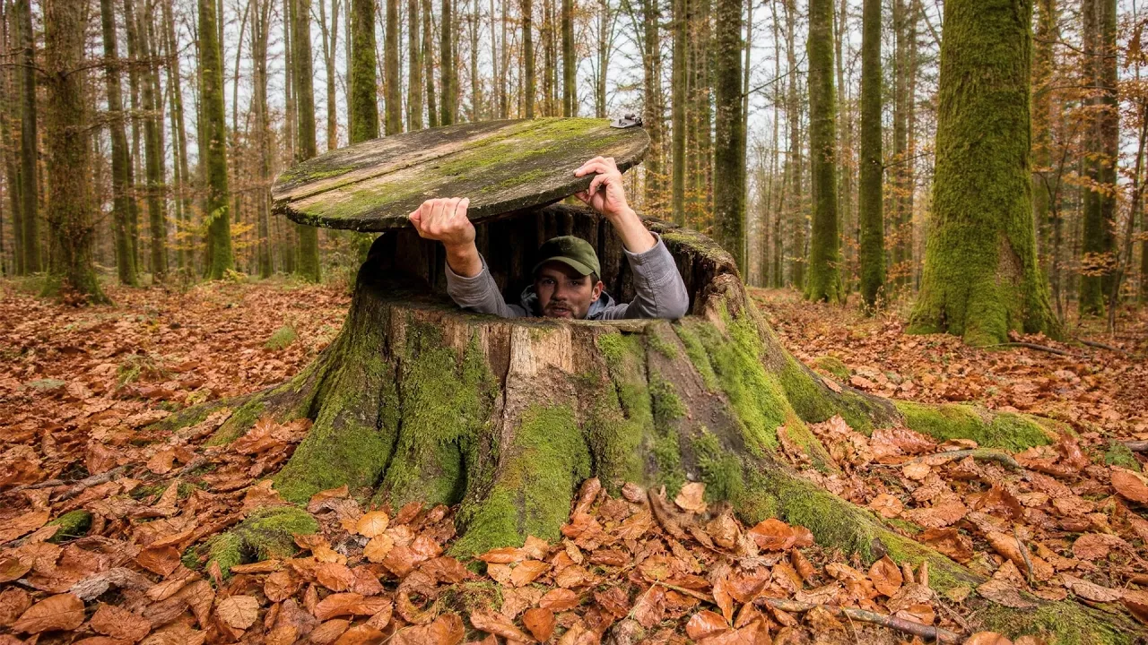 Man Builds The MOST SECRET Cabin In The World | Start To Finish By ‪@PolissyaBushcraft‬