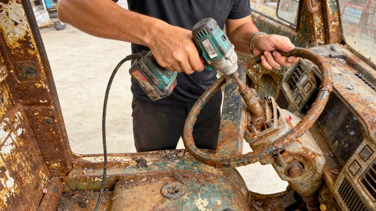 Man Pulls Abandoned Truck From River And Restores It In 60 Days | by ‪@RestorationTools6868‬
