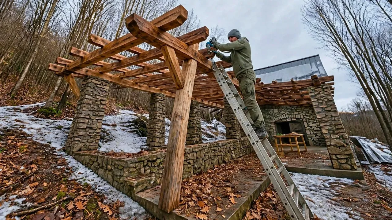 Man Turns WWII-Era Stone Ruin Into Dream Home In Just One Year | Start To Finish @luxonbushcraft