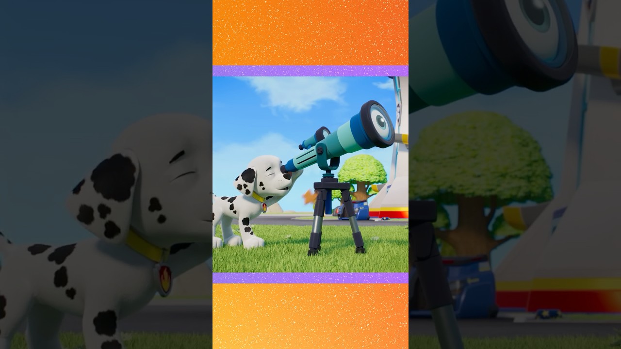 Marshall spots some TREATS with his telescope! 🔭