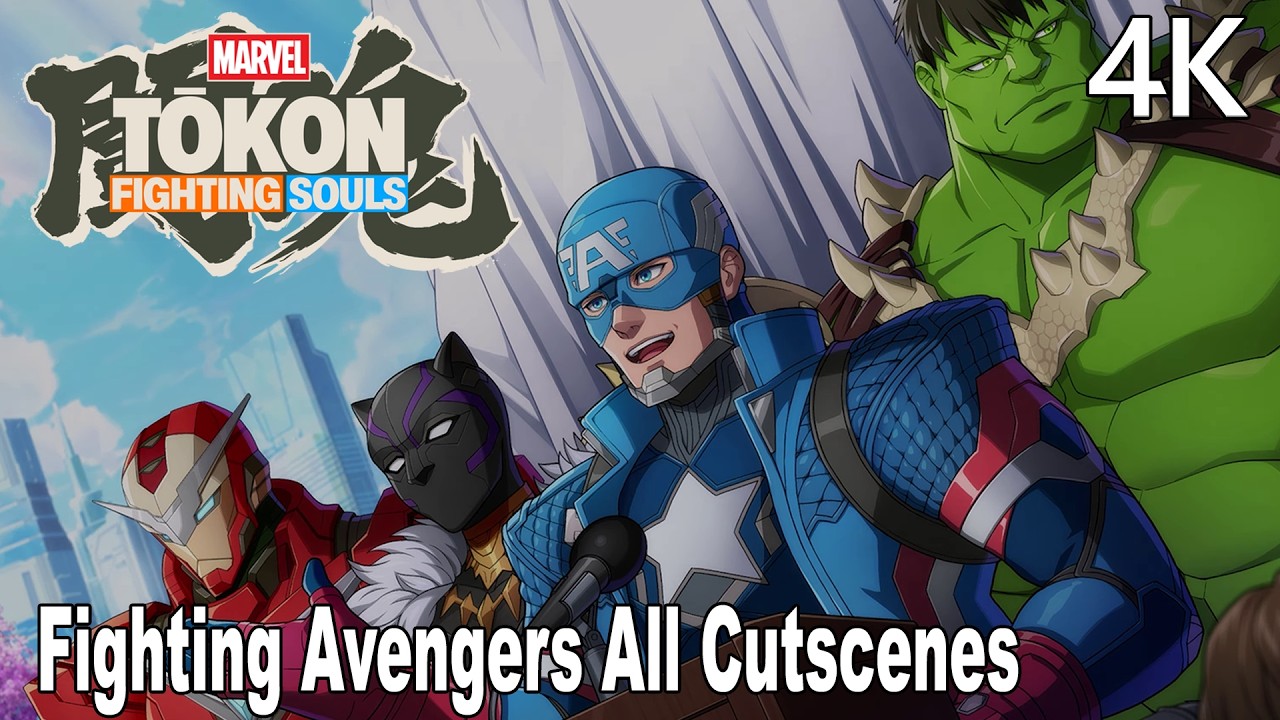MARVEL Tokon: Fighting Souls Fighting Avengers All Cutscenes 4K | Full Episode