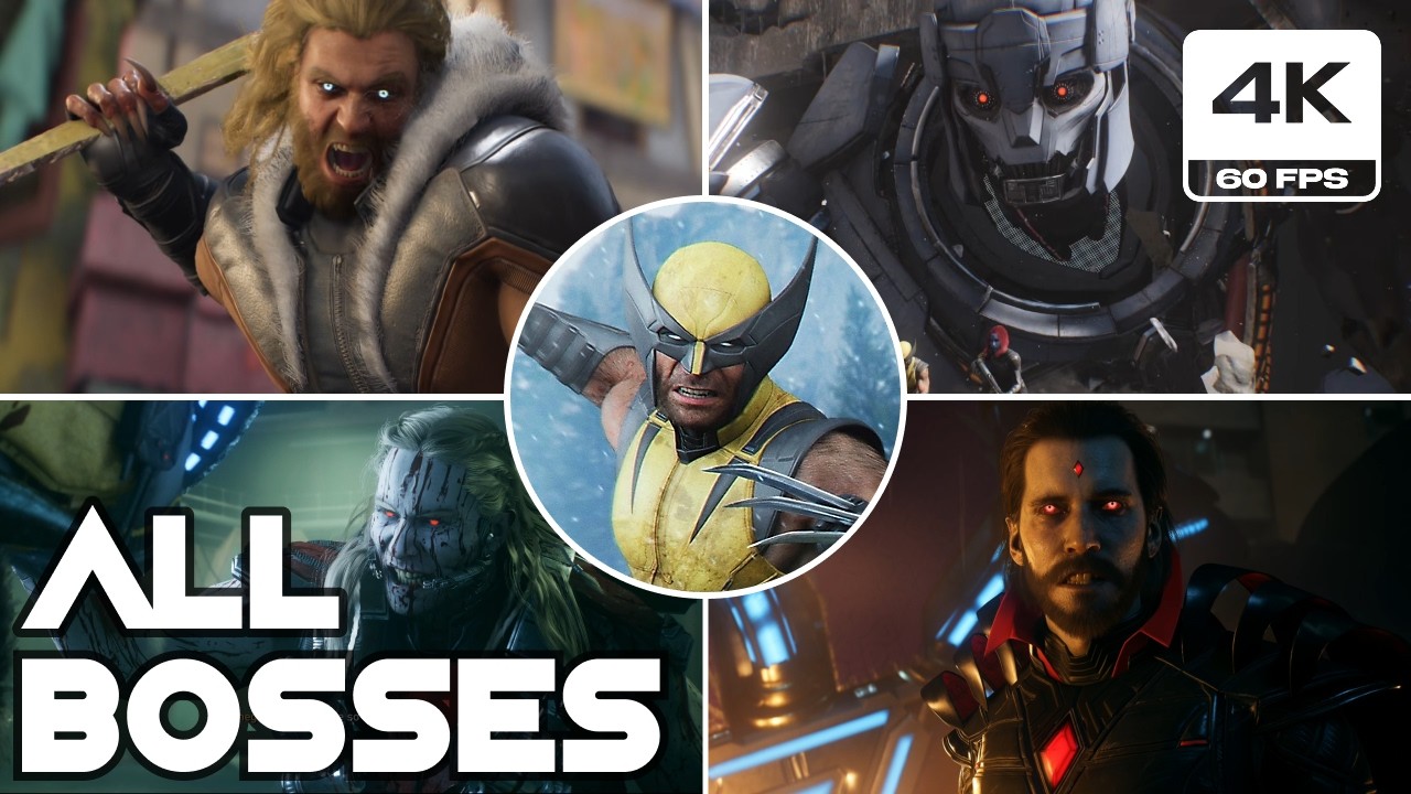 Marvel Wolverine -  All Bosses Fight & All Cutscenes (4K 60FPS PS5 PRO)