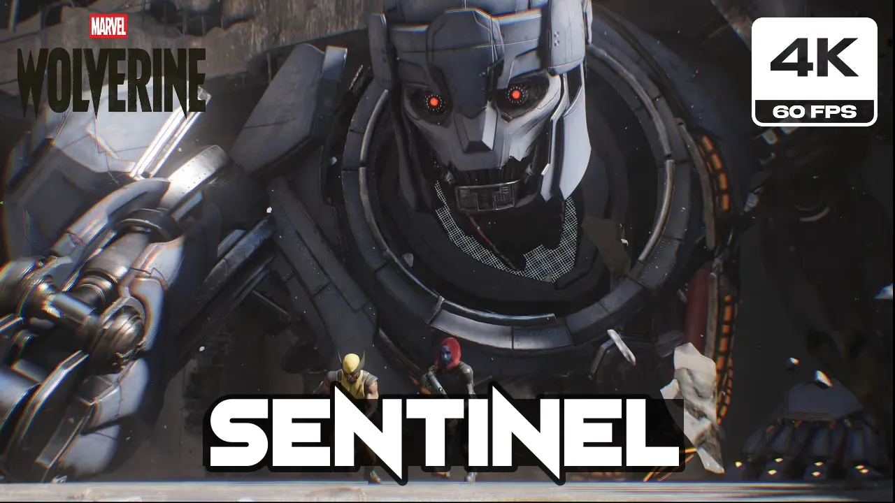 Marvel Wolverine - Sentinel Prototype Boss Fight (4K 60FPS PS5 PRO)