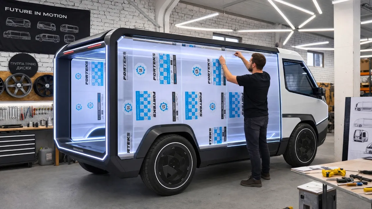Men Turn Old Van Into Real-Life RC GLASS Vehicle | Start to Finish by ‪@DashingAxe‬