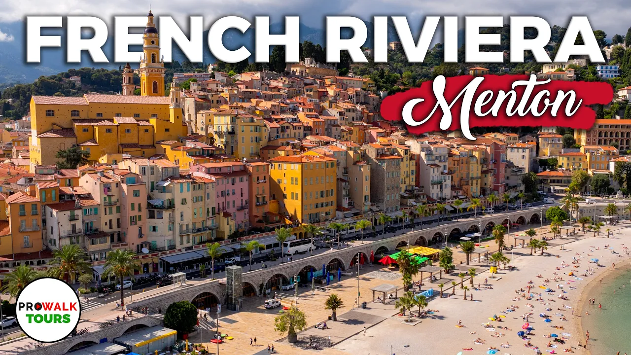 Menton 🇫🇷 The "Pearl of France" Walking Tour | Old Town & Côte d'Azur | 4K60fps