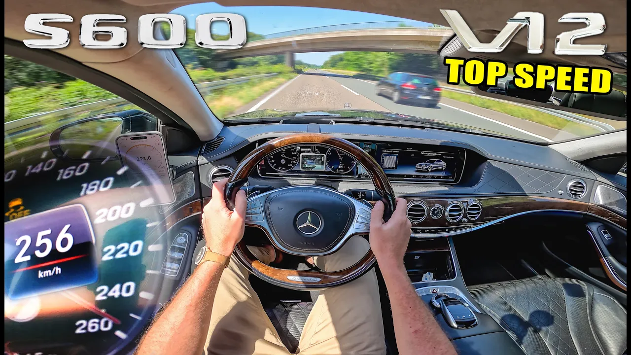 Mercedes W222 S-Class V12 BiTurbo S600 // TOP SPEED on AUTOBAHN