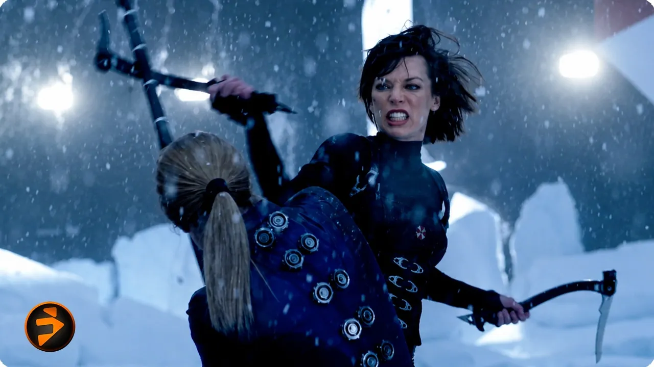Milla Jovovich Fights Through A Deadly Simulation | Resident Evil: Retribution | Best Scenes