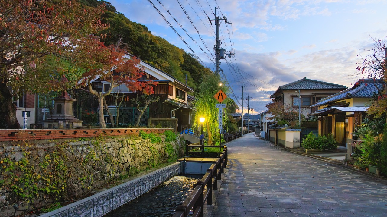 Morning Walk through Castle Town | Tatsuno, Japan