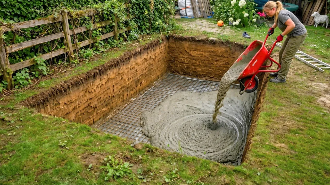 Mother Builds DIY SWIMMING POOL For Kids In The Backyard | Start To Finish By ‪@NicoleMichaelDIY‬