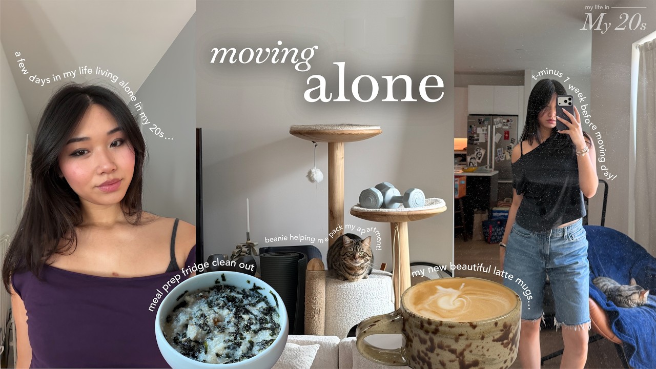 moving days in my life 📦 🌱 | packing my closet, giveaway boxes, trying new makeup + grief