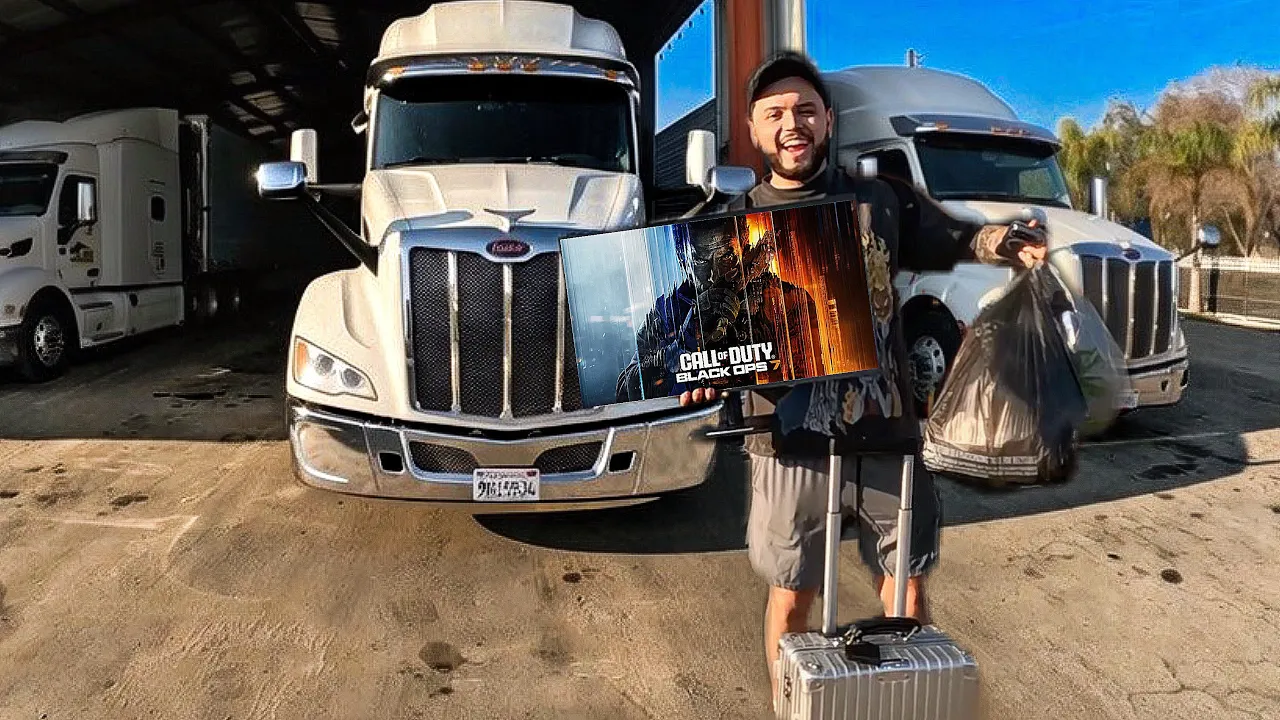 My First Load in the New Semi Truck w/ My New Xbox