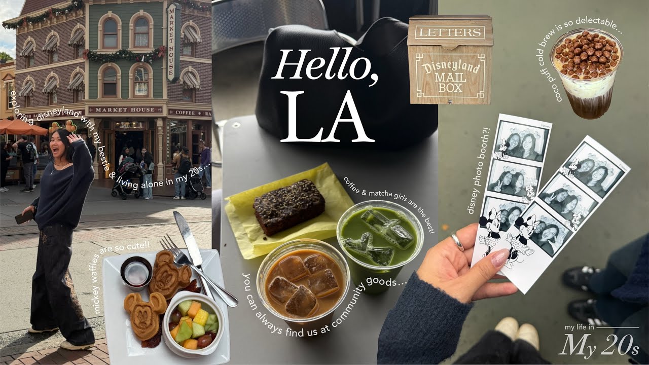 my life in LA 🍭🎢 | Disneyland food crawl, vanilla bean lattes, & the cutest photobooth!