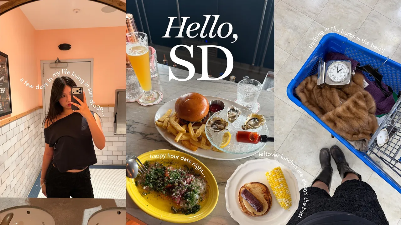 my life in san diego 🌴⭐️ | date night hh, sunset on the beach, thrifting in the suburbs!