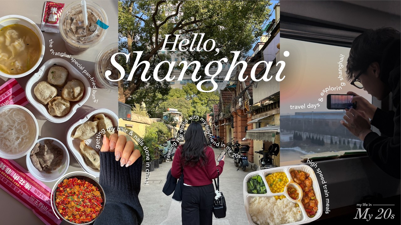 my life in shanghai 🍊🏙️ | bullet train travel, chinese manicures + haircuts, & night spa!