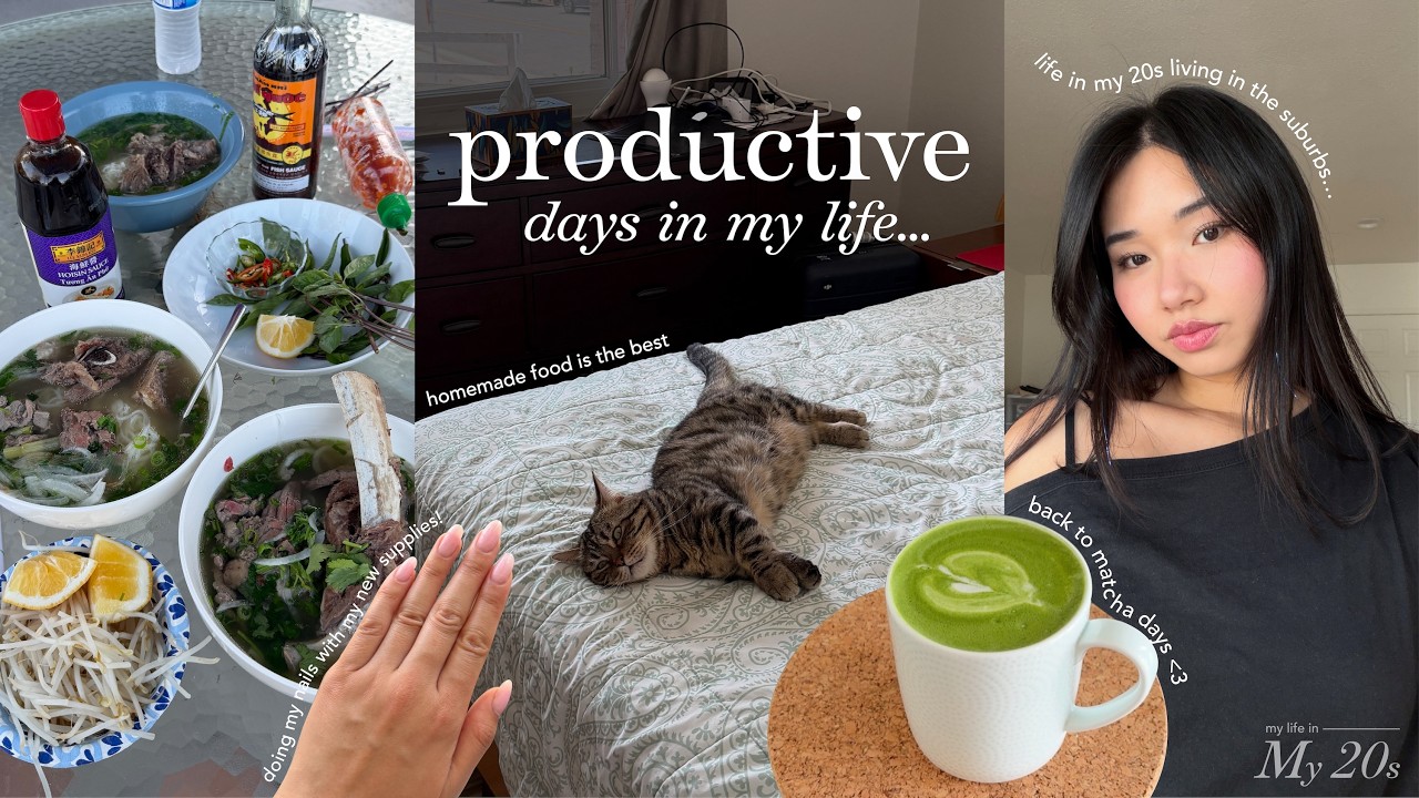 my life in the suburbs 🧸 🌱 | getting productive, editing, family dinner & doing my nails!