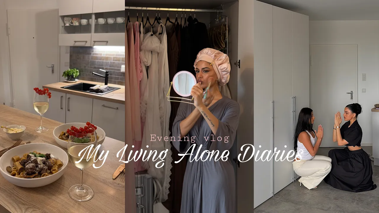 My Living Alone Diaries | Cozy fall evening at home, bestie came to visit...🍂🤍🫧🎀