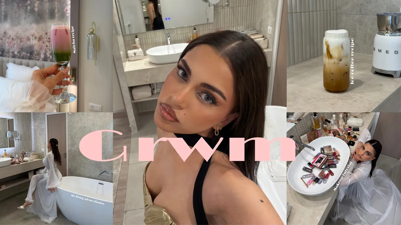 My Living Alone Diaries | GRWM, Makeup tutorial, ice coffee & matcha recipe 🍵💄☕️🤍
