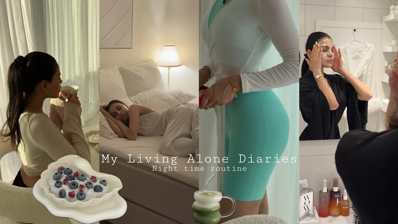 My Living Alone Diaries | Night time routine, back workout, cooking, Self-care✨🤍