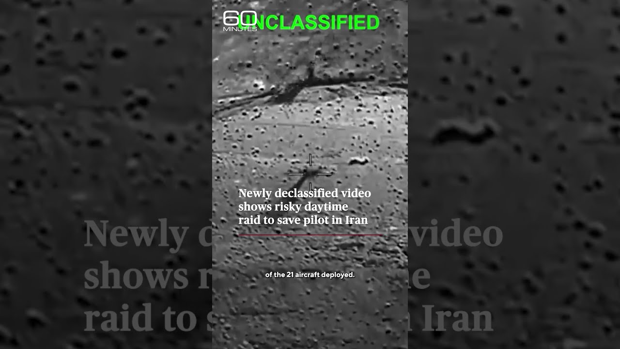 Newly declassified video shows risky daytime raid to save pilot in Iran #shorts