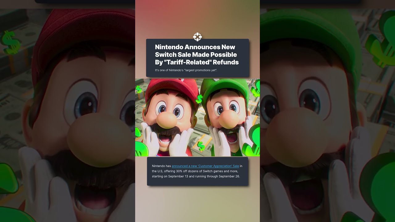 Nintendo is giving back... in a sale