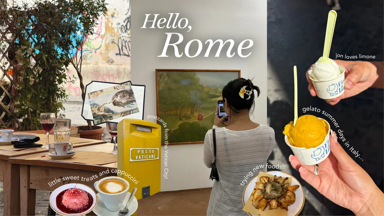 our days in rome... ☕️🇮🇹 | cappuccino mornings, museums & sending postcards
