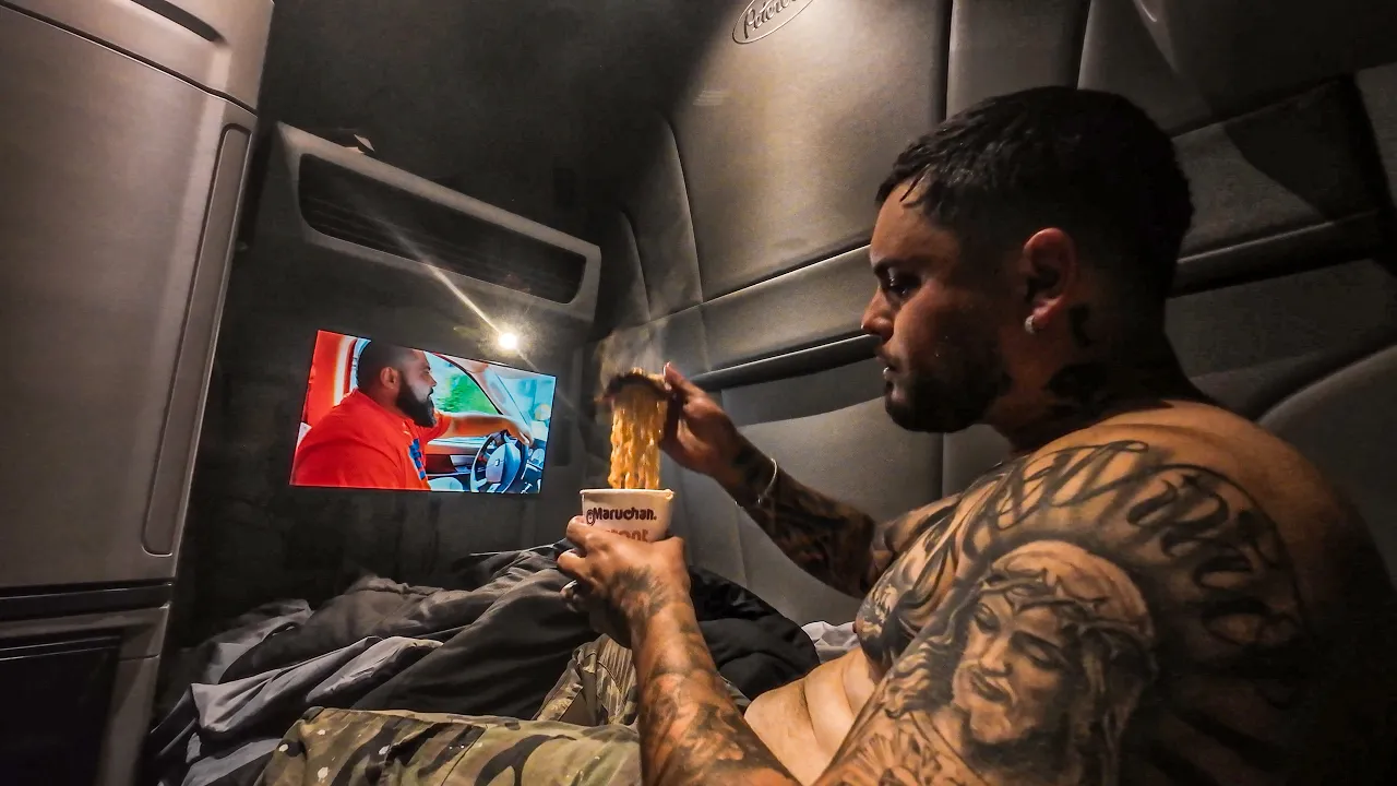 Overnight Truck Camping in Sketchy Area w/ Ramen & Japanese A5 Wagyu